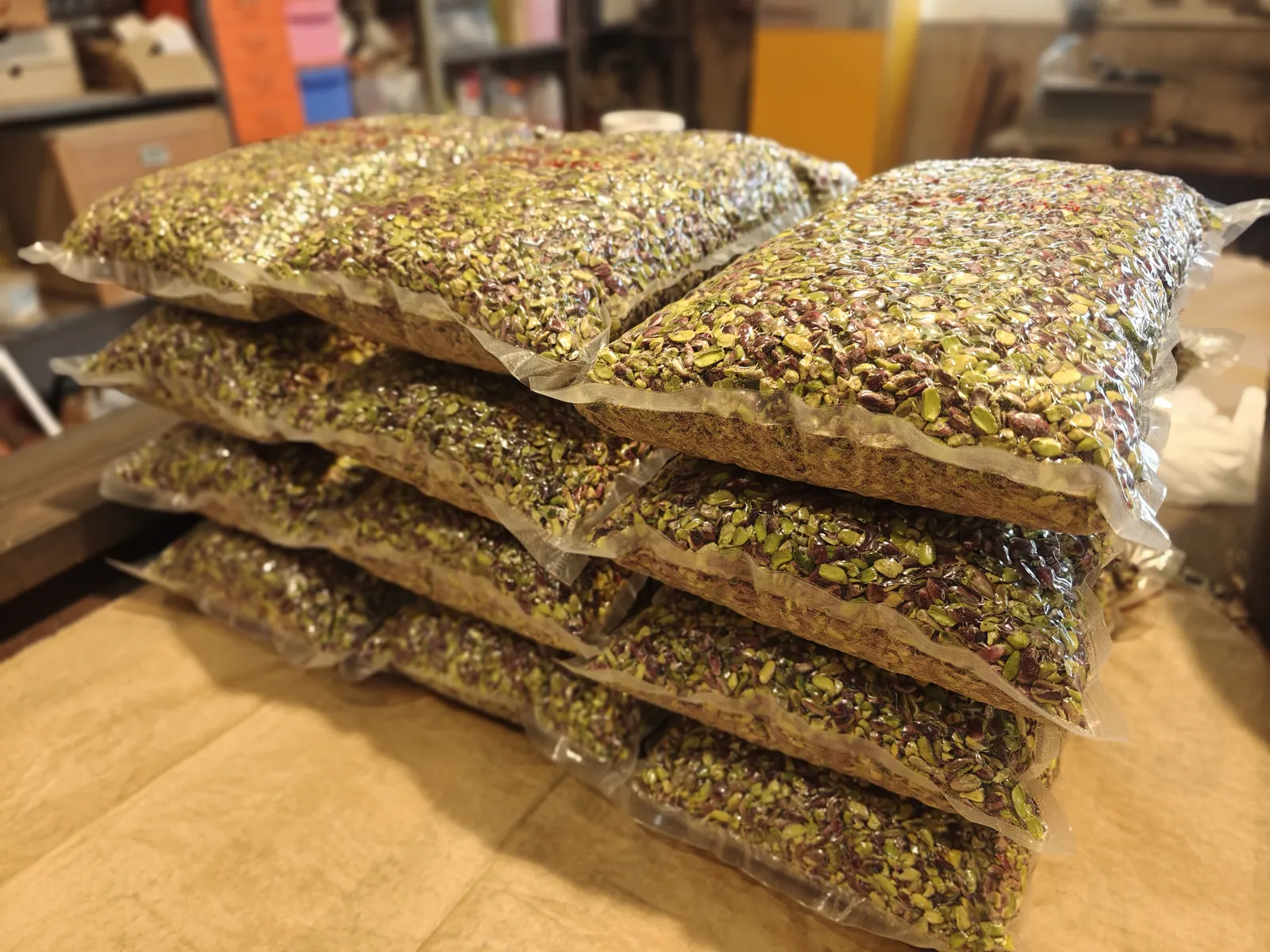 Bolsas resistentes de grano de pistacho para obradores